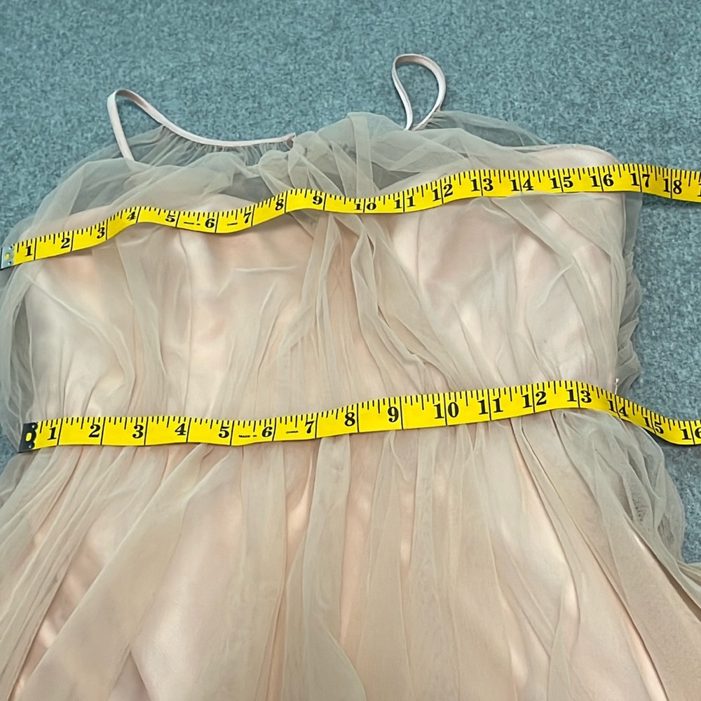 Sleeveless Tulle Overlay Cocktail Dress in Blush - Picture 4 of 9